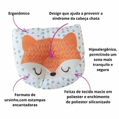 Travesseiro Bebe Anatômico Modelador de Cabeça Almofada Infantil - comprar online