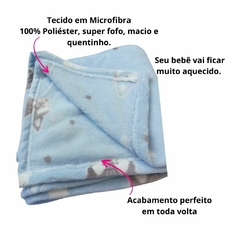 Kit Cobertor Microfibra Manta Bebe Infantil + Lençol Avulso em Malha Para Berço Americano - comprar online