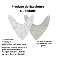 Babador Bandana Bebe Malha 100% Algodão Papi Kit com 2 unidades - comprar online