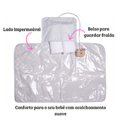 Trocador De Fralda Portátil Impermeável Com Porta Fralda Dobrável Bebe Macio Menio Menina Papi Baby - comprar online