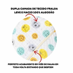 kit Toalha de Banho Bebe Soft Com Capuz Duas Camadas Fralda Papi Karinho Com 2 ou 3 Toalhas Menina Menino Neutro - comprar online