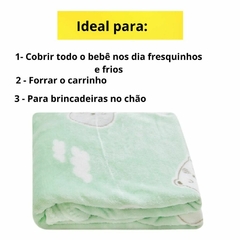 Kit Cobertor Microfibra Bebe Estampado Manta1,10x80cm + Cueiro Flanelado Bebê Papi Composê Com Três unidades na internet