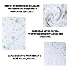 Kit Toalha de Banho Bebe Soft Fralda Com Capuz Papi+Cueiro Flanelado Manta Bebe Papi Com 3 Unidades na internet