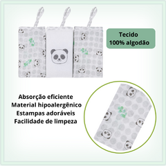 Paninho de Boca Bebe Com Prendedor de Chupeta Fralda Babete Papi Compose Bordado Kit Com 3 Unidades na internet