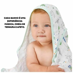 Kit Toalha de Banho Bebe Soft Fralda Com Capuz Papi+Cueiro Flanelado Manta Bebe Papi Com 3 Unidades - loja online