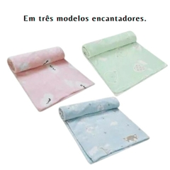 Cobertor Microfibra Bebe Estampado 1,10m X 0,85cm Papi Baby Manta Bebê Infantil - loja online