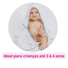 Imagem do Toalha De Banho Bebe Toalhão Soft Premium Com Capuz Fralda Algodão 3 Camadas Papi Infantil Criança