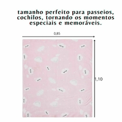 Kit Cobertor Microfibra Bebe Estampado Manta 1,10x80cm + Toalha de Banho Bebe Soft Fralda Duas Camadas Papi - loja online