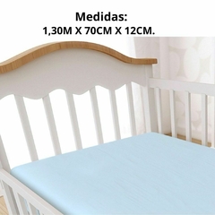 Imagem do Kit Cobertor Microfibra Manta Bebe Infantil + Lençol Avulso em Malha Para Berço Americano