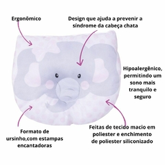 Imagem do Kit Naninha Para Bebe Com Prendedor de Chupeta E Bichinhos De Pelucia+Travesseiro Anatômico Bebê