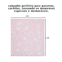 Imagem do Cobertor Microfibra Bebe Estampado 1,10m X 0,85cm Papi Baby Manta Bebê Infantil