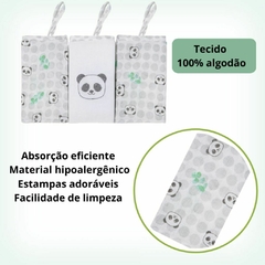 Kit Cueiro Flanelado Manta Estampado E Paninho De Boca Com Prendedor de Chupeta Babete Bebê - comprar online