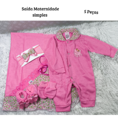 Saída Maternidade Menino Menina Bebe Kit Com 5 Peças 100% Algodão