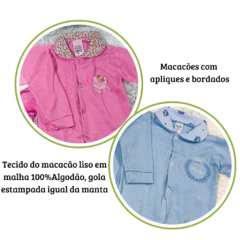 Saída Maternidade Menino Menina Bebe Kit Com 5 Peças 100% Algodão - loja online