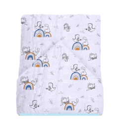 Toalha De Banho Bebe Toalhão Soft Premium Com Capuz Fralda Algodão 3 Camadas Papi Infantil Criança