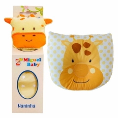 Kit Naninha Para Bebe Com Prendedor de Chupeta E Bichinhos De Pelucia+Travesseiro Anatômico Bebê na internet