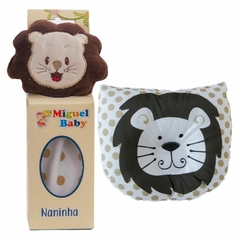 Imagem do Kit Naninha Para Bebe Com Prendedor de Chupeta E Bichinhos De Pelucia+Travesseiro Anatômico Bebê