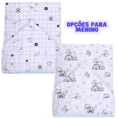 Toalha De Banho Bebe Toalhão Soft Premium Com Capuz Fralda Algodão 3 Camadas Papi Infantil Criança - comprar online