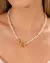 Collar Perlas Eslabón Lazo Maxi + Aretes