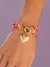 Pulsera de Broche Corazón + Aretes