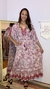 Vestido de seda Aurora - Branco e rosa - comprar online