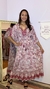 Vestido de seda Aurora - Branco e rosa na internet