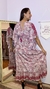 Vestido de seda Aurora - Branco e rosa - Bromélia Ateliê Boho