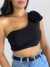 Cropped Rose Preta - comprar online