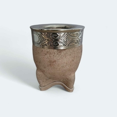 Mate imperial cuero crudo espejo