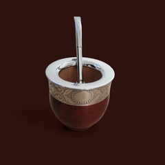 Mate imperial de algarrobo lustrado caoba en internet
