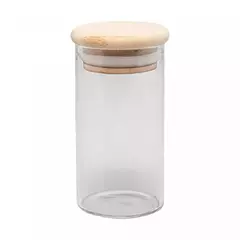 Pote Hermético de Vidro com Tampa de Bambu 120ml - comprar online