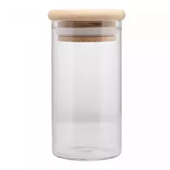 Pote Hermético de Vidro com Tampa de Bambu 120ml - loja online