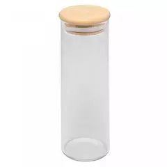 Pote Hermético de Vidro com Tampa de Bambu 210ml - comprar online