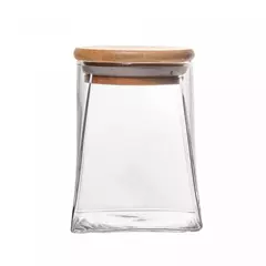Pote Hermético de Vidro com Tampa de Bambu 350ml - Kaza 8