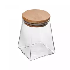 Pote Hermético de Vidro com Tampa de Bambu 350ml - loja online