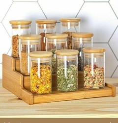 Pote Hermético de Vidro com Tampa de Bambu 120ml na internet