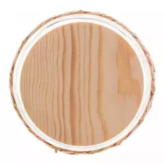 Pote Hermético de Vidro com Fibra Natural e Tampa de Rolha 350ml