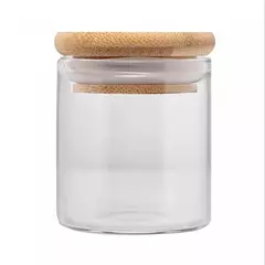 Pote Hermético de Vidro com Tampa de Bambu 60ml - loja online