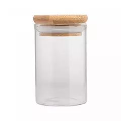 Pote Hermético de Vidro com Tampa de Bambu 90ml - loja online