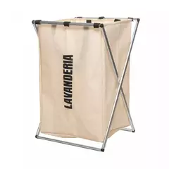 Cesto para Lavanderia de Poliéster com Alças Dobrável 37,5cm x 39cm x 56,5cm - Kaza 8