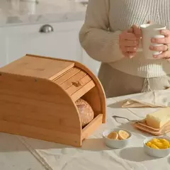 Porta Pão de Bambu P na internet