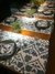 Trilho de mesa dupla face IKAT Azul/Verde