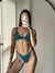 BIKINI LALI VERDE PETROLEO TEXTURADA