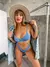 BIKINI JUSTINA AZUL TEXTURADA - RegginaComplementos