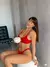 BIKINI AMBER ROJA TEXTURADA - comprar online