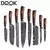 Faca de chef 1-10 peças conjunto de facas de cozinha laser damasco padrão.