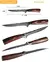 Faca de chef 1-10 peças conjunto de facas de cozinha laser damasco padrão.