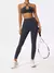 Conjunto esportivo feminino de duas peças, peito crossover roupas de yoga, ginastica, academia, corrida - loja online
