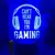 Neon gamer 3d lâmpada led night light configuração de jogos rgb lâmpadas inf na internet