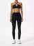 Conjunto esportivo feminino de duas peças, peito crossover roupas de yoga, ginastica, academia, corrida na internet